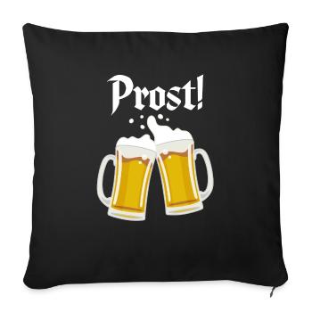 Prost 2018 German Beer Festival - Sofa pillowcase 17,3'' x 17,3'' (45 x 45 cm) - black - Front