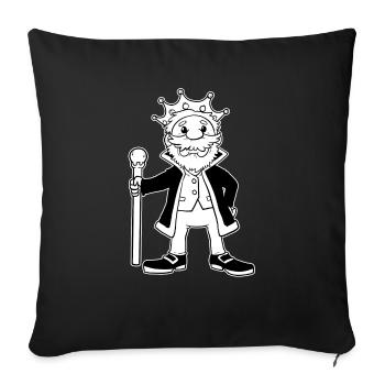 King Imperial Majesty Crown Royal Gift - Sofa pillowcase 17,3'' x 17,3'' (45 x 45 cm) - black - Front