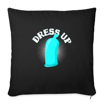 Journée mondiale du SIDA - Housse de coussin décorative 45 x 45 cm - noir - Devant