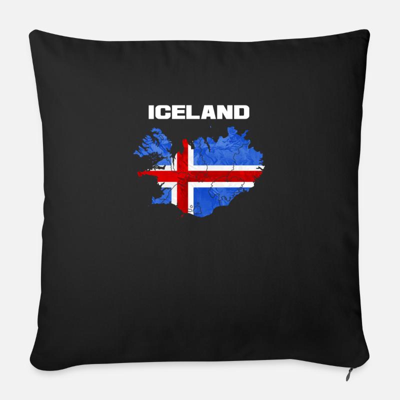 Island - Sofakissenbezug 45 x 45 cm - Schwarz