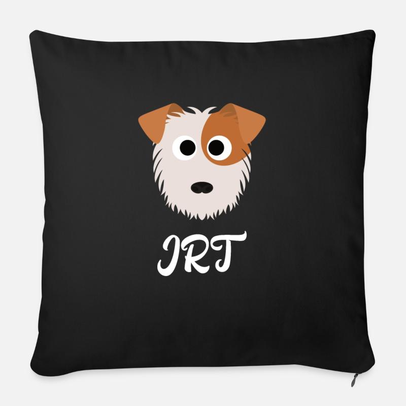 JRT - Jack Russel Terrier - Sofakissenbezug 45 x 45 cm - Schwarz