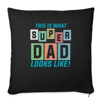 Grand papa! - Père / Papa - Tshirt - Cadeau - Housse de coussin décorative 45 x 45 cm - noir - Devant