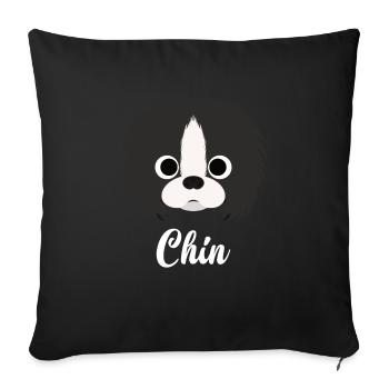 Chin - Japanese Chin - Sofa pillowcase 17,3'' x 17,3'' (45 x 45 cm) - black - Front