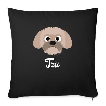 Tzu - Shih Tzu - Sofa pillowcase 17,3'' x 17,3'' (45 x 45 cm) - black - Front