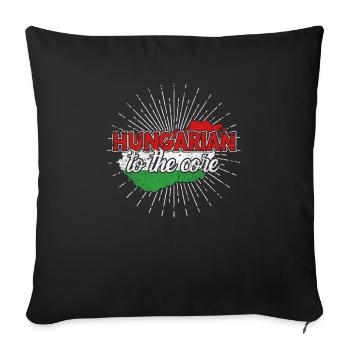 Ungarn Stolz ungarische Flagge Geschenk - Sofakissenbezug 45 x 45 cm - Schwarz - Vorne