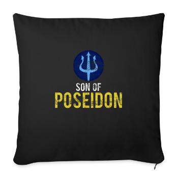 Poseidon - Sofakissenbezug 45 x 45 cm - Schwarz - Vorne