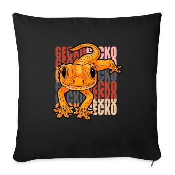 Gecko - Sofakissenbezug 45 x 45 cm - Schwarz - Vorne