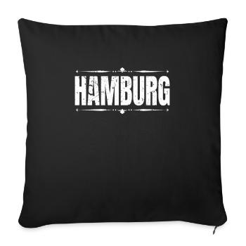 Hamburg - Sofa pillowcase 17,3'' x 17,3'' (45 x 45 cm) - black - Front