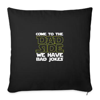 Dad side - Sofa pillowcase 17,3'' x 17,3'' (45 x 45 cm) - black - Front