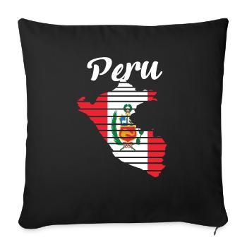 Peru - Sofa pillowcase 17,3'' x 17,3'' (45 x 45 cm) - black - Front