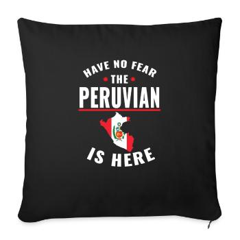 N'ayez pas peur que le Péruvien soit ici - Housse de coussin décorative 45 x 45 cm - noir - Devant