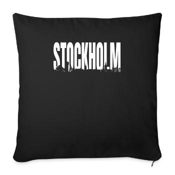Stockholm - Housse de coussin décorative 45 x 45 cm - noir - Devant