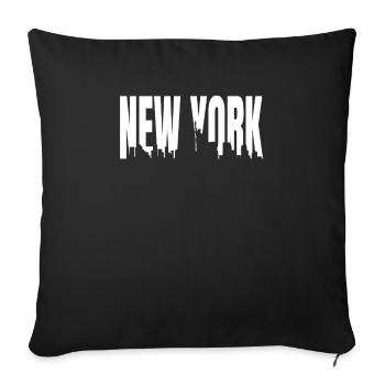 New York - Sofakissenbezug 45 x 45 cm - Schwarz - Vorne
