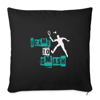 Badminton badminton - Sofa pillowcase 17,3'' x 17,3'' (45 x 45 cm) - black - Front