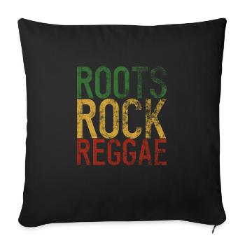 Reggae Roots Jamaica Reggaeton Rastafarian Gift - Sofa pillowcase 17,3'' x 17,3'' (45 x 45 cm) - black - Front