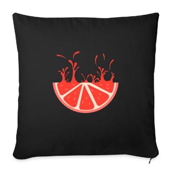 Grapefruit's Gift Oranges Bitter Round - Sofa pillowcase 17,3'' x 17,3'' (45 x 45 cm) - black - Front