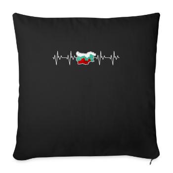 Bulgaria - Sofa pillowcase 17,3'' x 17,3'' (45 x 45 cm) - black - Front