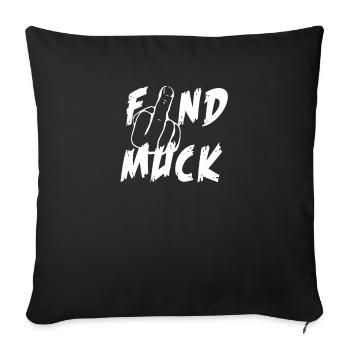 trouver le muck mind t-shirt - Housse de coussin décorative 45 x 45 cm - noir - Devant