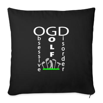 Hilarious Golf Geschenk Design OGD Obessive Golf - Sofakissenbezug 45 x 45 cm - Schwarz - Vorne