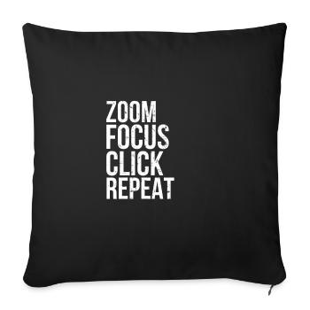 Zoom Focus Click I Fokus Klick Fotografie Bild - Sofakissenbezug 45 x 45 cm - Schwarz - Vorne