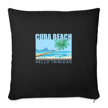 Cuba Beach - Housse de coussin décorative 45 x 45 cm - noir - Devant