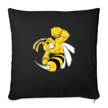 Fitness Wespe Biene Hornisse Muskeln Geschenk - Sofakissenbezug 45 x 45 cm - Schwarz - Vorne