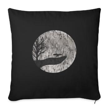 Moustique dessin Look used - Housse de coussin décorative 45 x 45 cm - noir - Devant