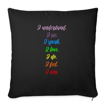 Chakra Meditation Balance T-Shirt I Spirituality - Sofa pillowcase 17,3'' x 17,3'' (45 x 45 cm) - black - Front