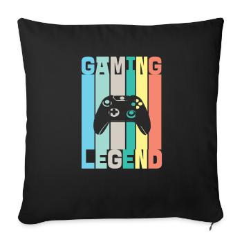 Gaming Legend - Sofakissenbezug 45 x 45 cm - Schwarz - Vorne