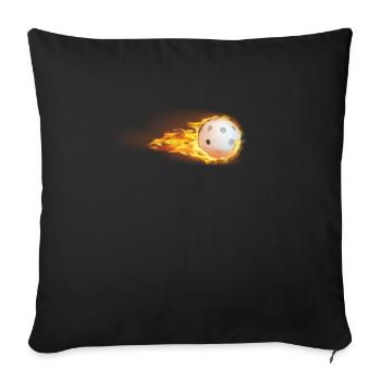 Floorball, gift, birthday, sport - Sofa pillowcase 17,3'' x 17,3'' (45 x 45 cm) - black - Front