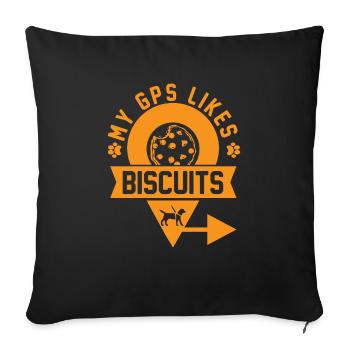 Blindes Personen-Geschenk-lustige Blindheit sichtlich - Sofakissenbezug 45 x 45 cm - Schwarz - Vorne