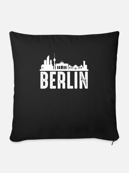 Berlin - Sofakissenbezug 45 x 45 cm - Schwarz