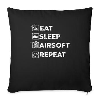 Airsoft - Housse de coussin décorative 45 x 45 cm - noir - Devant