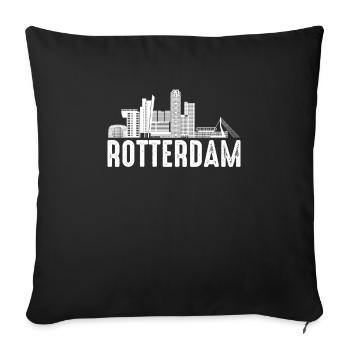 Rotterdam - Sofakissenbezug 45 x 45 cm - Schwarz - Vorne