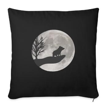 Pigs drawing - Sofa pillowcase 17,3'' x 17,3'' (45 x 45 cm) - black - Front