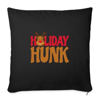 Gift Christmas Rudolph - Sofa pillowcase 17,3'' x 17,3'' (45 x 45 cm) - black - Front