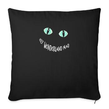 Keep Wonderland Mad - Alice - Sofa pillowcase 17,3'' x 17,3'' (45 x 45 cm) - black - Front