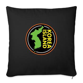 Corée du Nord Corée du Sud Corée Cadeau Asie - Housse de coussin décorative 45 x 45 cm - noir - Devant