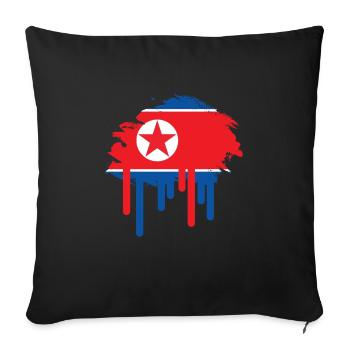 North Korea South Korea Korea gift flag - Sofa pillowcase 17,3'' x 17,3'' (45 x 45 cm) - black - Front