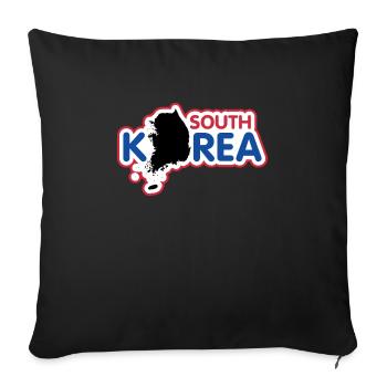 North Korea South Korea Korea flag flag - Sofa pillowcase 17,3'' x 17,3'' (45 x 45 cm) - black - Front