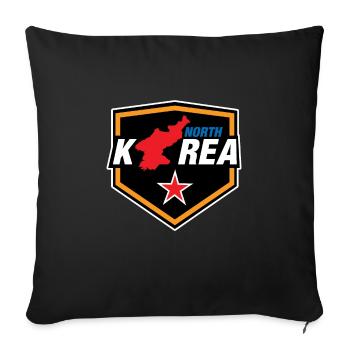 North Korea South Korea Korea Flag Asia - Sofa pillowcase 17,3'' x 17,3'' (45 x 45 cm) - black - Front