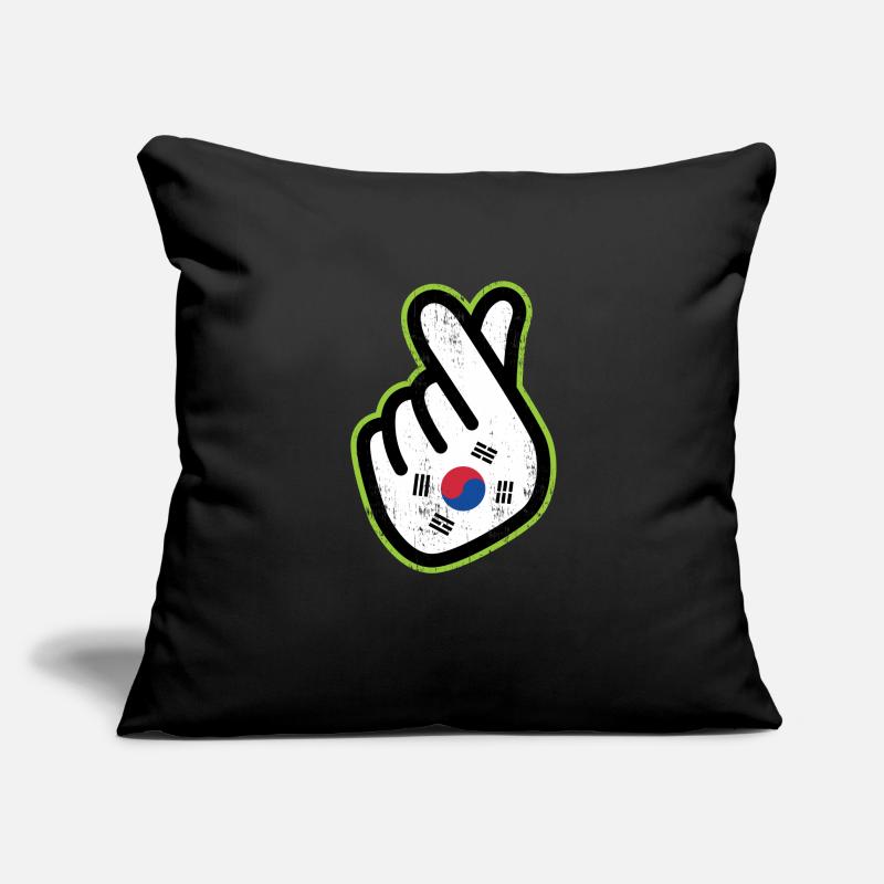 Corée du Nord Corée du Sud drapeau drapeau Housse de coussin décorative 45 x 45 cm