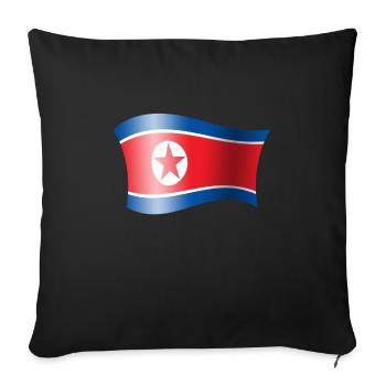 North Korea South Korea flag Korea flag - Sofa pillowcase 17,3'' x 17,3'' (45 x 45 cm) - black - Front
