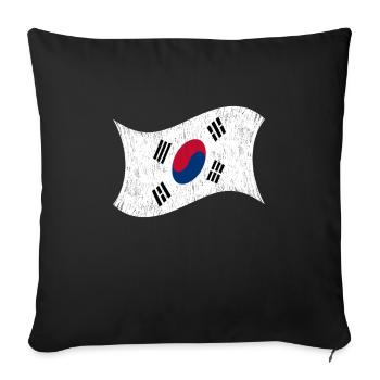 North Korea South Korea Flag Korea Asia - Sofa pillowcase 17,3'' x 17,3'' (45 x 45 cm) - black - Front