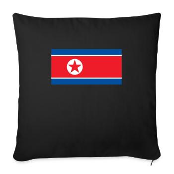 Nordkorea Südkorea Flagge Fahne Geschenk - Sofakissenbezug 45 x 45 cm - Schwarz - Vorne