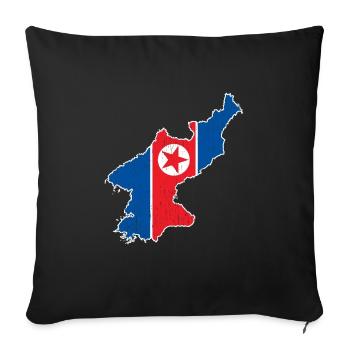 Nordkorea Südkorea Fahne Korea Asien - Sofakissenbezug 45 x 45 cm - Schwarz - Vorne