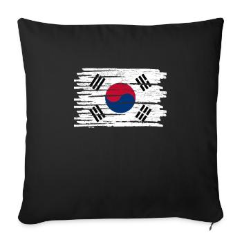 North Korea South Korea Asia gift flag - Sofa pillowcase 17,3'' x 17,3'' (45 x 45 cm) - black - Front
