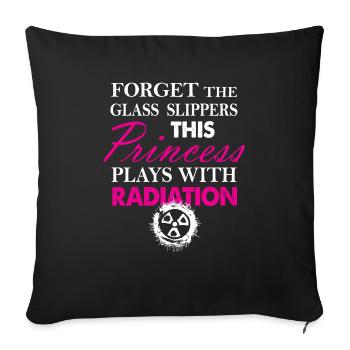 Funny Radiology Tech Princess Radiation - Sofa pillowcase 17,3'' x 17,3'' (45 x 45 cm) - black - Front