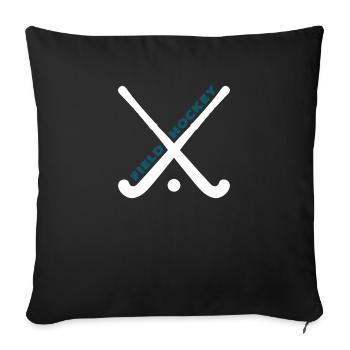 Field Hockey - Sofa pillowcase 17,3'' x 17,3'' (45 x 45 cm) - black - Front