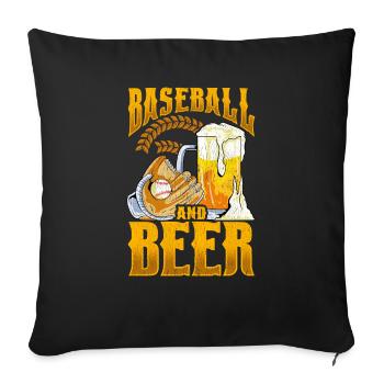 Awesome Baseball And Beer Make The Perfect Day - Sofa pillowcase 17,3'' x 17,3'' (45 x 45 cm) - black - Front